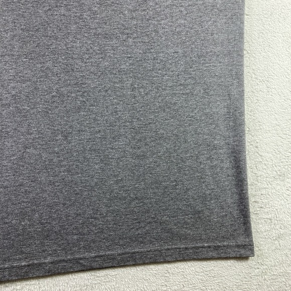 Adidas Shirt Adult Large Dark Gray Logo Sports Workout Casual Comfort SS - Picture 5 of 12